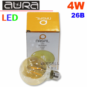 (내셔날) NASPIL LED 4W 에디슨볼구 디밍 G80 26베이스 (밝기조절가능-디머) SR산전조광기용