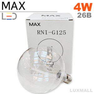 (MAX) LED 에디슨 빔전구 4W RNI G125 투명 26베이스