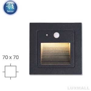 LED 3W Q86 외부 센서 매입 벽등 (70*70)