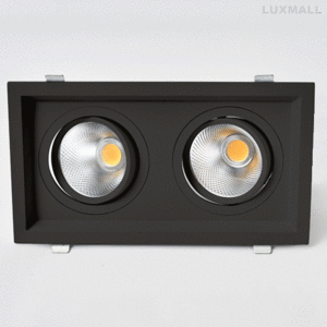 LED COB 보나 2구 매입등 화이트,블랙 (235*120).