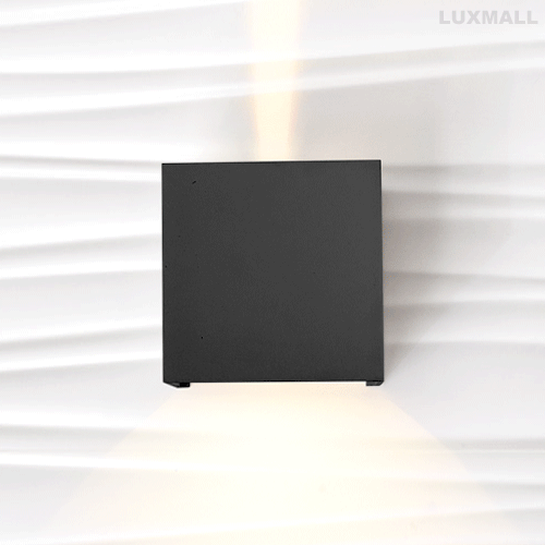 LED 5W 방수사각 벽등 화이트,블랙.(실내/외부 겸용)