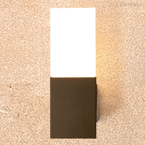 1호 사각아크릴 1등 벽등 중형 흑색.