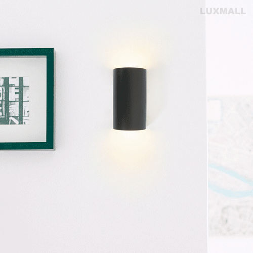 LED 8W 반원 방수형 벽등 화이트,블랙 (실내/외부 겸용).