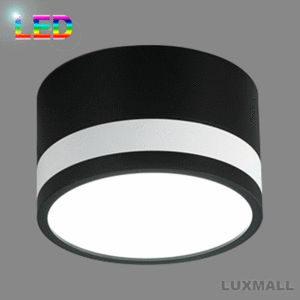 LED 8W 레녹 직부 백색+검정테, 검정+백색테 120파이